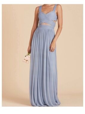 Birdy Grey Dusty Blue Wrap-Top Maxi Dress